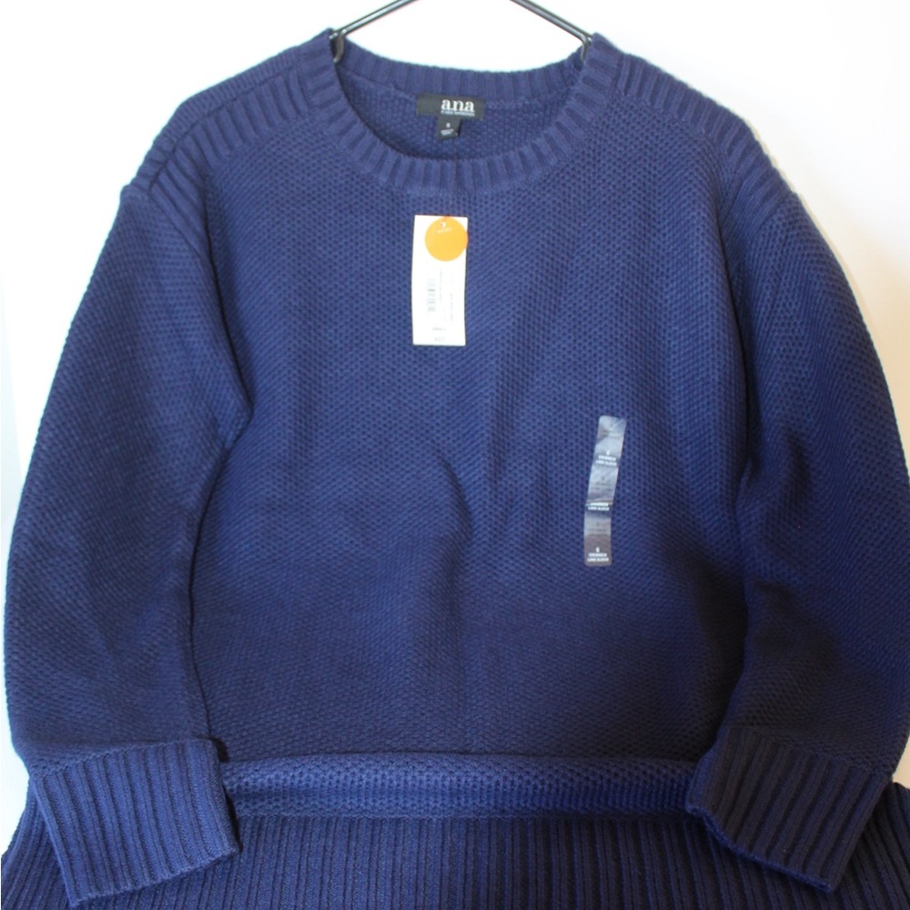 a.n.a Women's Navy Crewneck Sweater